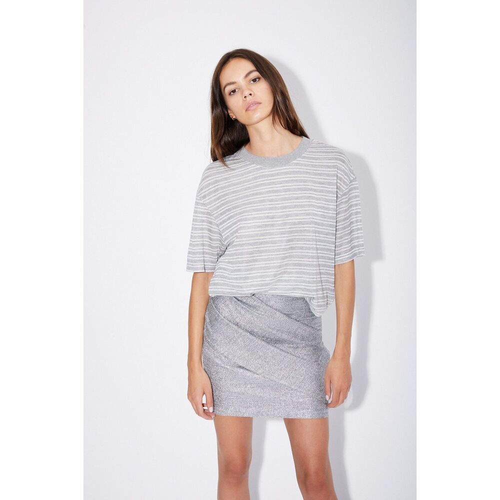 NWT RtA Cheyenne Skirt in Silver Size 2
